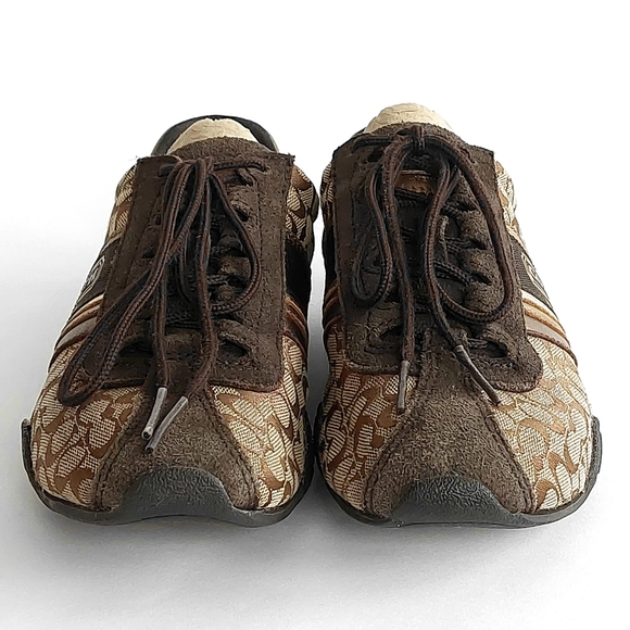 Coach Rufina Signature Canvas Sneaker Chestnut/Brown/Suede - Picture 4 of 8